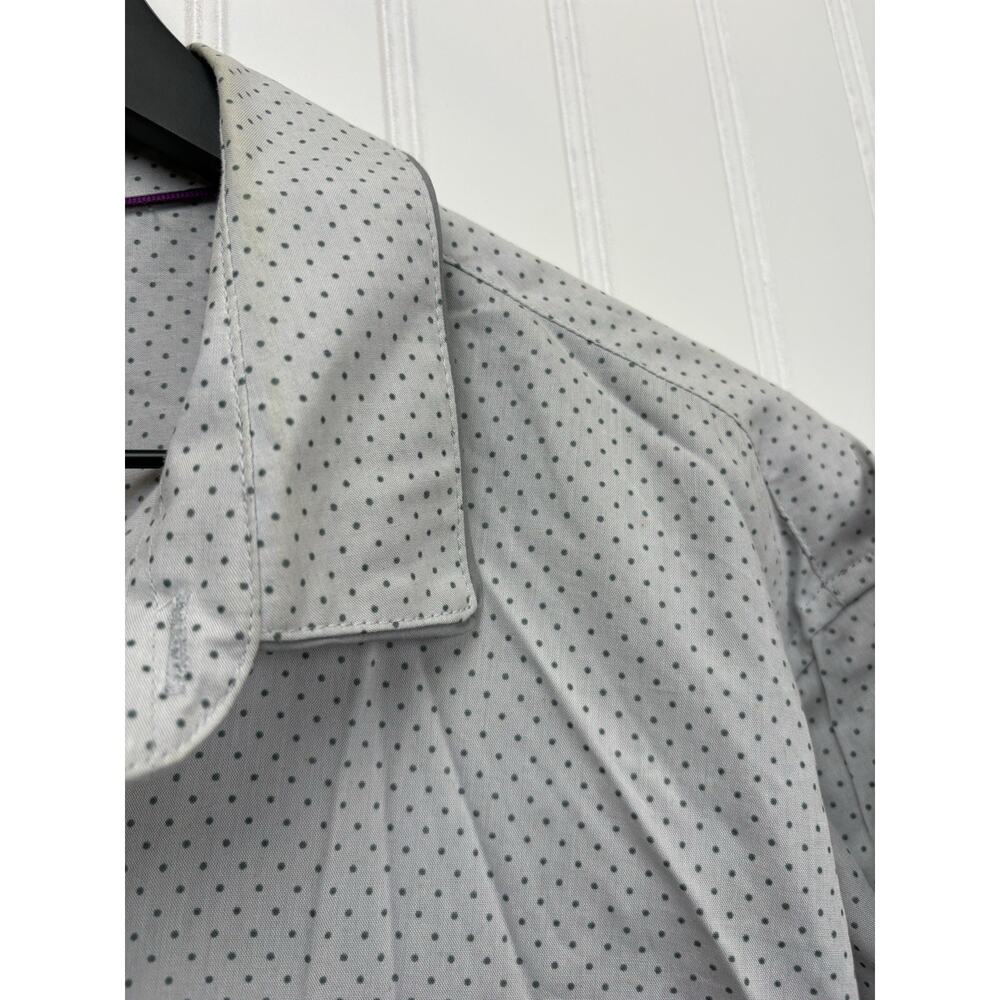 INC International Concepts Shirt Men’s Polka Dot Long Sleeve‎ Button Up XL #78 - Picture 7 of 13